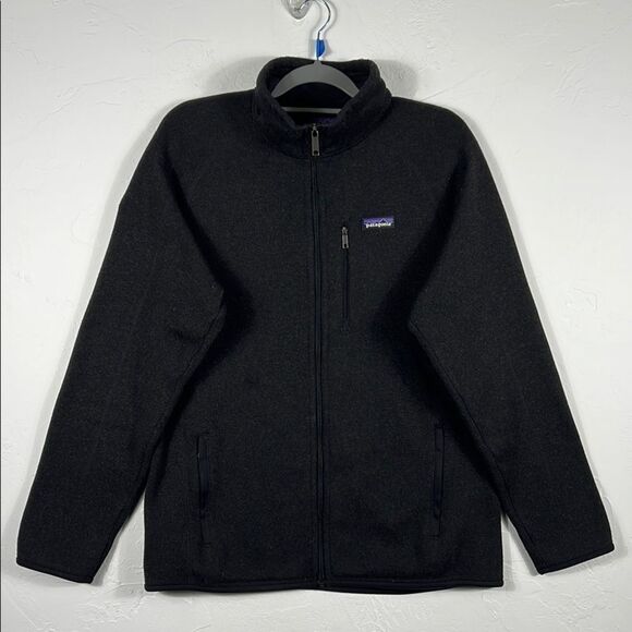🔥🔥 PATAGONIA Black Designer Full-Zip Fleece Jacket Men Size LARGE - EXCELLENT - Picture 1 of 11